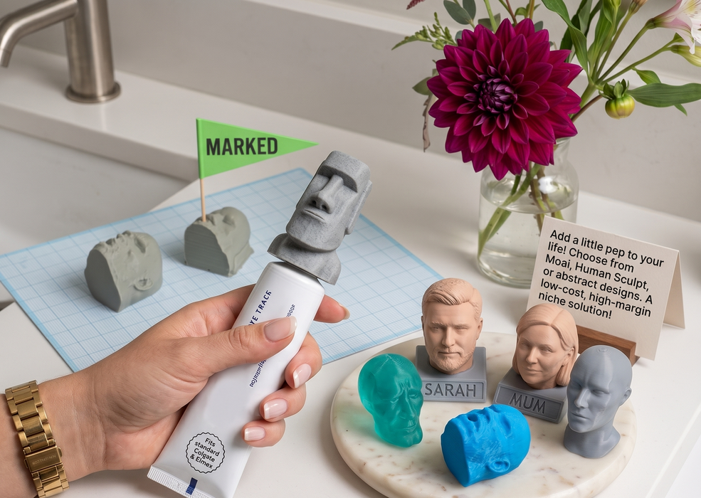 Whimsical 3D Printed Toothpaste Head Covers ANTELLConnect