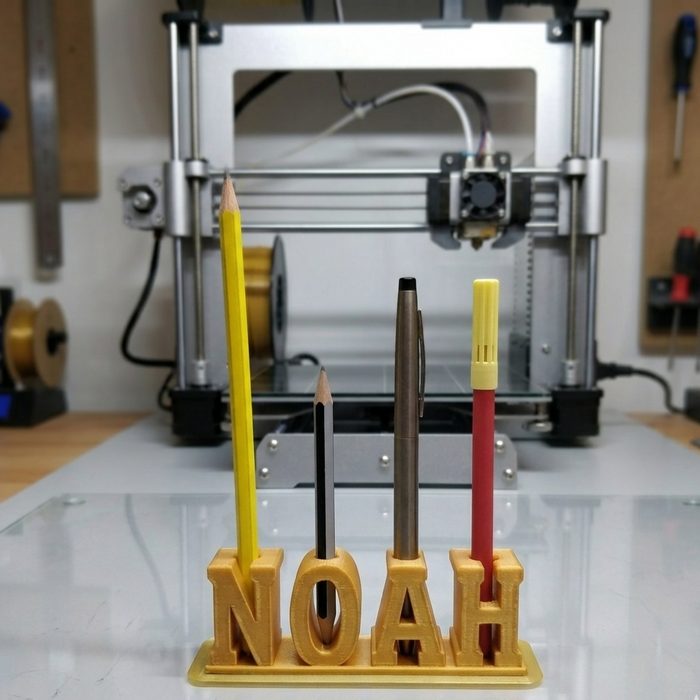 Personalized 3D Printed Name Pen Stand – Custom Desk Organizer ANTELLConnect