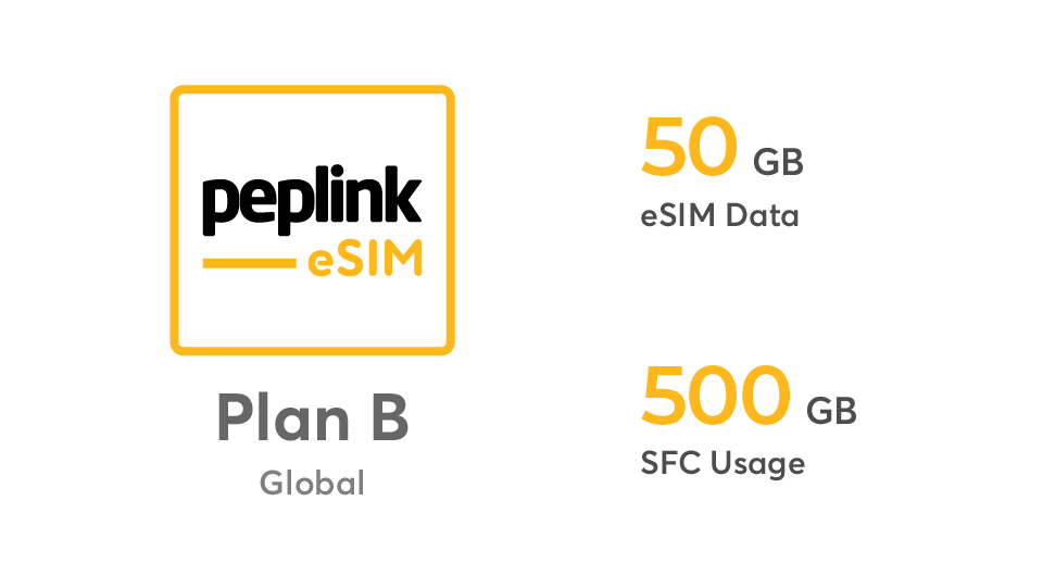 Peplink Global eSIM Data - Plan B