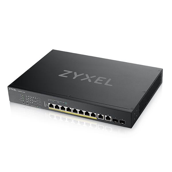 ZYXEL NETWORKS - XS1930-12HP - 
Commutateur géré intelligent Lite-L3 10G Multi-Gig PoE à 8 ports avec 2 ports 10G Multi-Gig et 2 SFP+